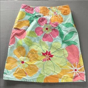 Talbots A-Line Floral Skirt